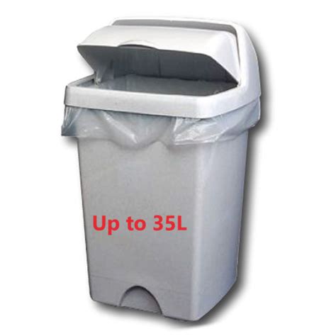 X Pedal Bin Liners White Strong Tie Handle Recycled Fits Up To L