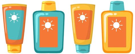 Premium Vector Sunscreen Lotion Bottle Set Clip Art Library