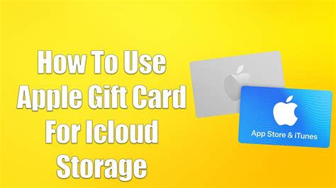 How To Use Apple Gift Card For Icloud Storage Youtube