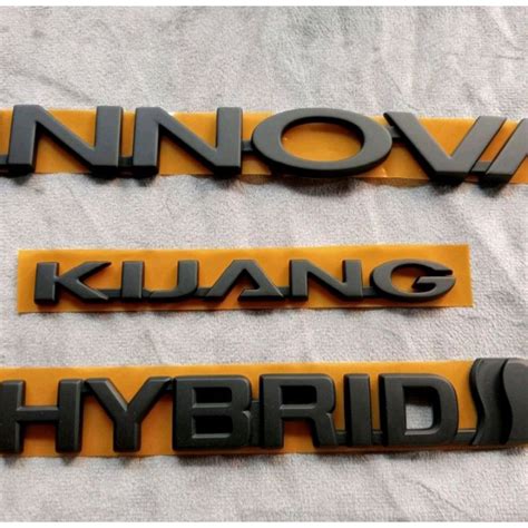 Jual Emblem Tulisan Innova Zenix Hybrid Hitam Dof Original Shopee