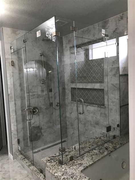 Gray Frameless Shower 2 Dfw Bath And Glass