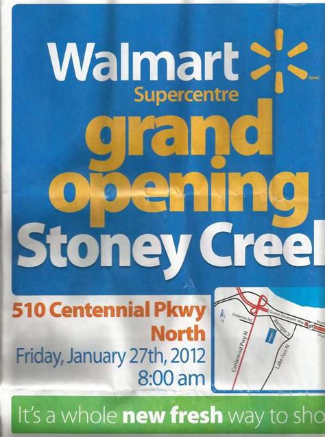 walmart stoney creek (ontario) Grand Opening Flyer