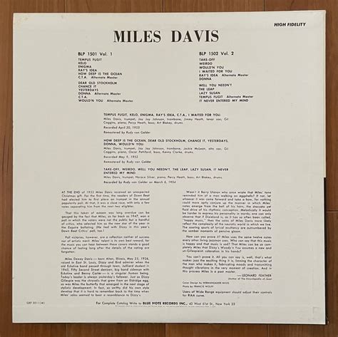 Yahooオークション Lp 国内盤 マイルス・デヴィス 第1集 Miles Da