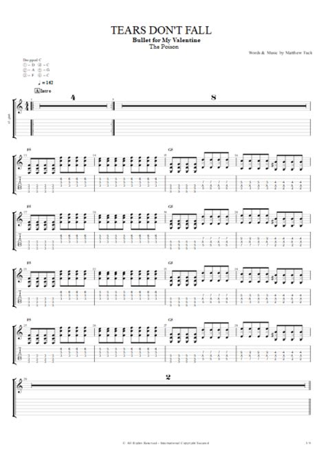 Tears Don T Fall Tab By Bullet For My Valentine Guitar Pro Guitars