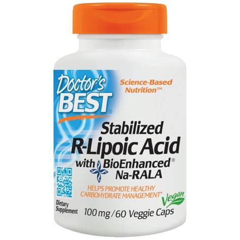 Doctor S Best Stabilized R Lipoic Acid With Bioenhanced Na Rala Mg