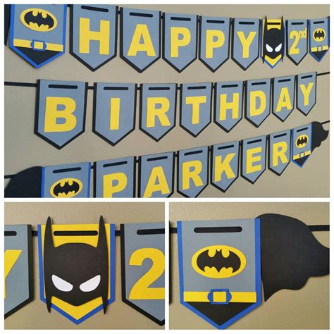 Batman Banner Batman Birthday Banner Batman Happy Birthday