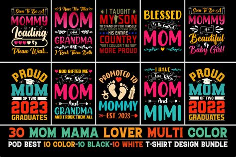 Mom Mommy T Shirt Design Bundle Graphic By T Shirt Design Bundle · Creative Fabrica