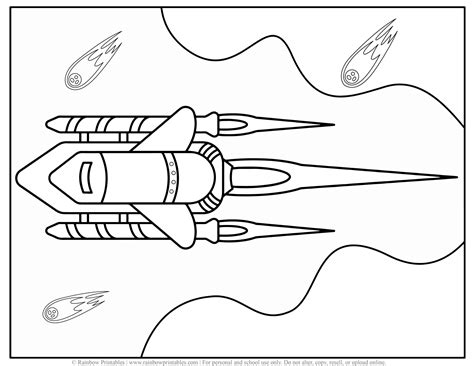 Space Rocket Ship Coloring Pages