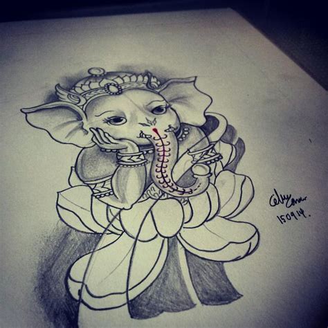 Ganesha Tattoo Drawing at PaintingValley.com | Explore collection of ...