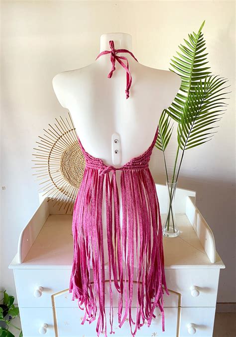 Festival Set Hot Pink Rave Dress Mesh Festival Top Festival Etsy