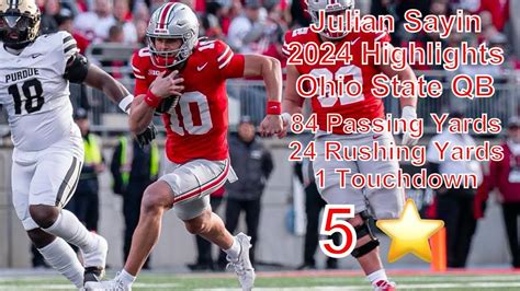 Julian Sayin True Freshman Highlights Ohio State Qb Youtube