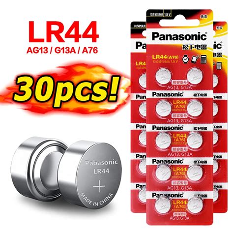 Panasonic 30pc 1 5V Button Cell Battery LR1154 357A SR44 100 Original