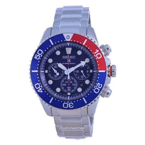 Seiko Prospex Chronograph Solar Diver's SSC783 SSC783P1 SSC783P 200M ...