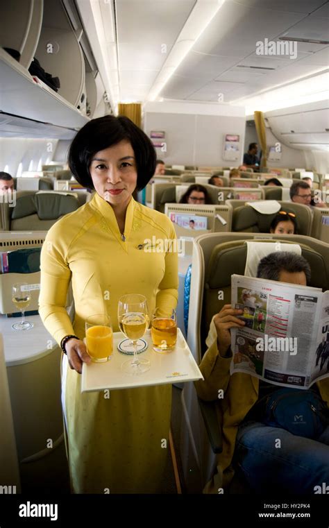 Business Class in Vietnam Airlines Stock Photo - Alamy