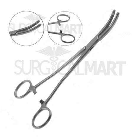 Heaney Hysterectomy Forceps Single Tooth Curved