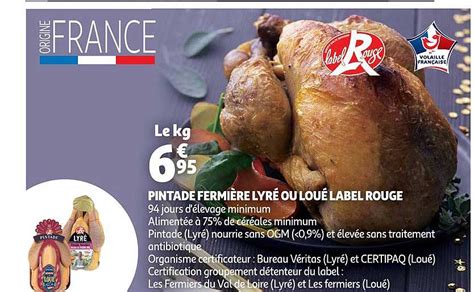 Offre Pintade Fermi Re Lyr Ou Lou Label Rouge Chez Auchan