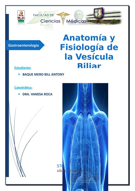 Anatomía y Fisiología de la Vesícula Biliar Gastroenterología