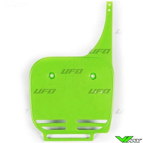 UFO Front Number Plate Green Kawasaki KX60