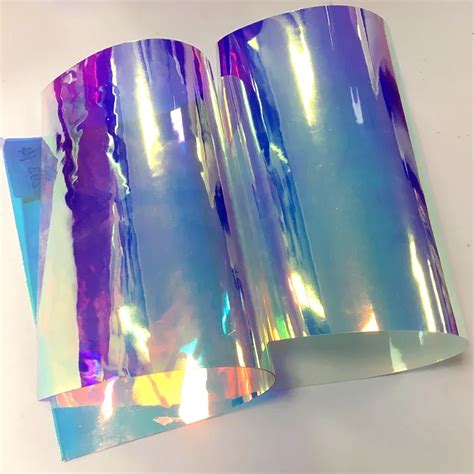 Pvc Mirrored Shiny Holographic Iridescent Transparent Plastic Hologram