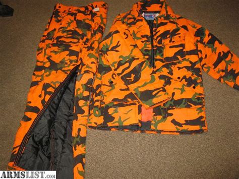 ARMSLIST - For Sale: Hunting Jacket & Pants Orange Woodland Camo