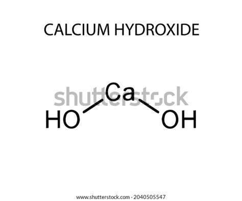 Calciumhydroxid-chemische Formel Vektoreditierbar: Stock-Vektorgrafik ...