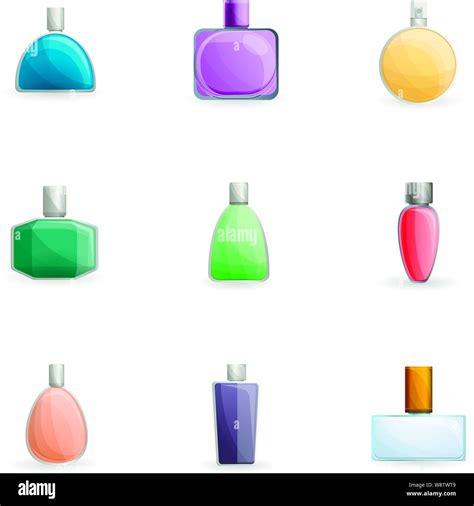 Luxury Perfume Bottle Icon Set Cartoon Set Of 9 Luxury Perfume Bottle