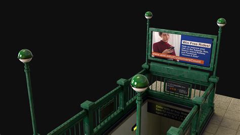 Subway Entrance Street Props Pbr 3d Model Turbosquid 2001854