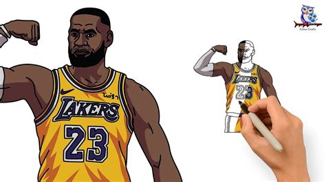 How To Draw Lebron James Los Angeles Lakers Art