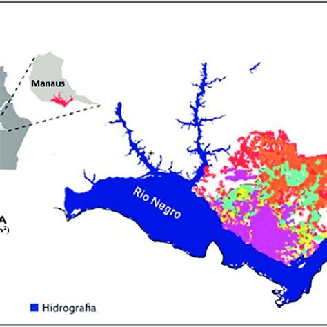 -Mapa do crescimento urbano de Manaus-AM de 1973 até 2008. | Download ...