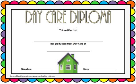 Daycare Diploma Certificate Template 6 | Paddle Templates