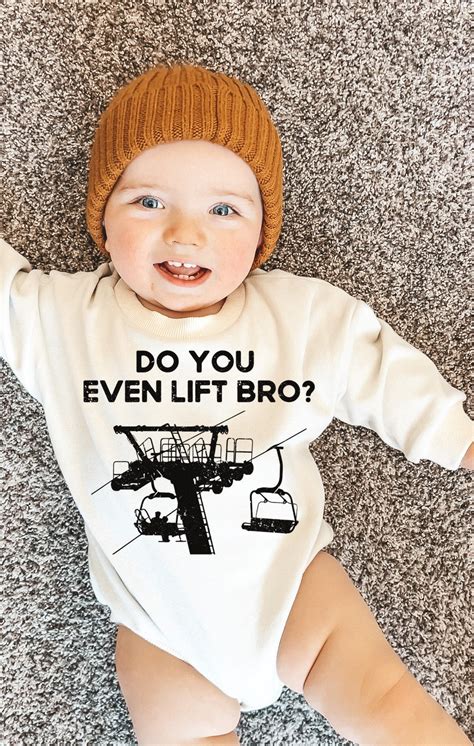 Do You Even Lift Bro Ski And Snowboard Winter Oversized Baby Sweater