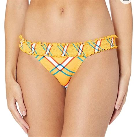 Hobie Swim Hobie Yellow Bandeau Hipster Bikini Sz L Poshmark