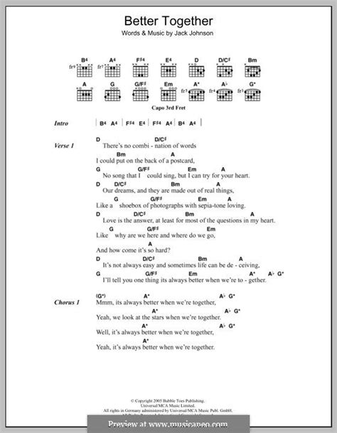 Better Together By J Johnson Lyrics And Chords Guitar Chords For Songs Ukulele Chords Songs