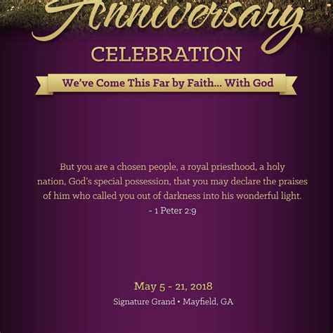 Church Anniversary Program Word Publisher Template Gold - Etsy