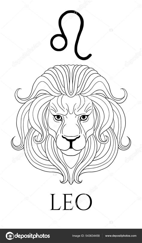 Illustration Lion Head Zodiac Sign Leo Stock Vector Image By Jeid6x