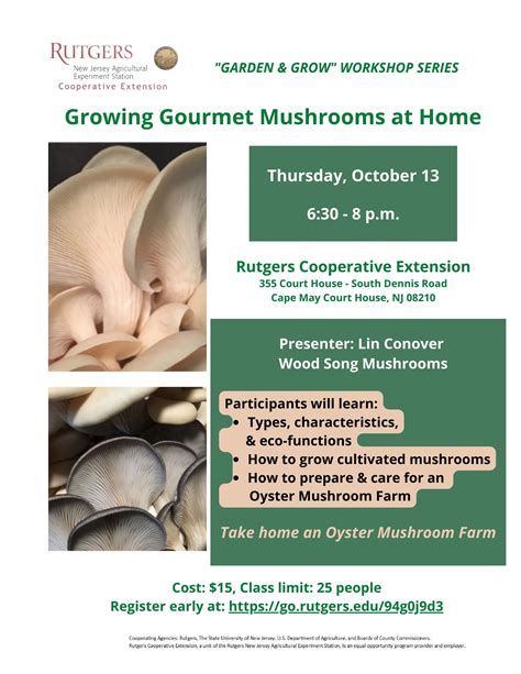 Learn How to Grow Gourmet Mushrooms at Home – Rutgers Cooperative