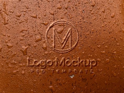 Embossed Leather Logo Mockup Free Psd Psfiles