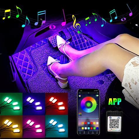 Auto Foot Ambient Light Interior Atmosphere Led Lights Neon Rgb