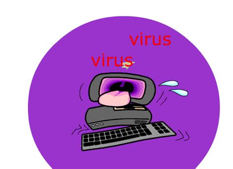 Cartoon Animated Gifs-Computer Virus Animation