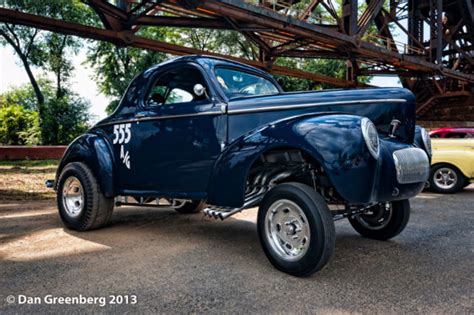 Willys Americar Gasser Blue Coupe Straight Axle Race Car Street Rod Classic Willys