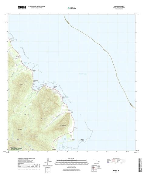 Kahana Hawaii US Topo Map – MyTopo Map Store