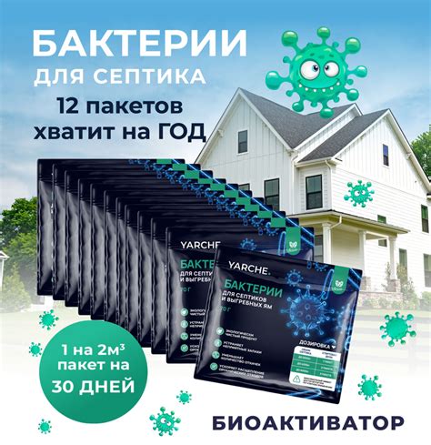 Бактерии для септика 12шт, выгребных ям и биотуалетов - купить с ...