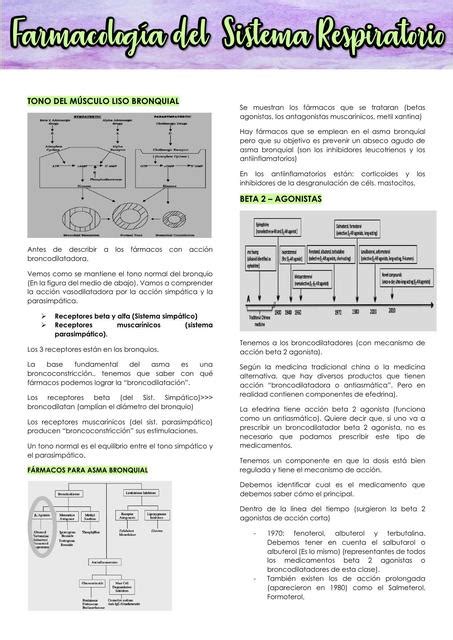 Farmacología del sistema respiratorio Daisy leva uDocz