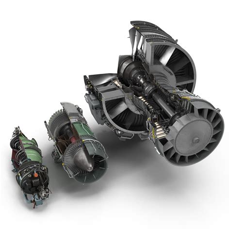 Sectioned Turbojet Engines 3d Models Collection 3d Model 469 3ds