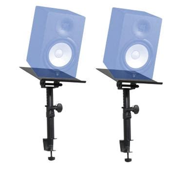 Par Pedestal Suporte Mesa Monitor Referência Yamaha Hs Krk Aj Som