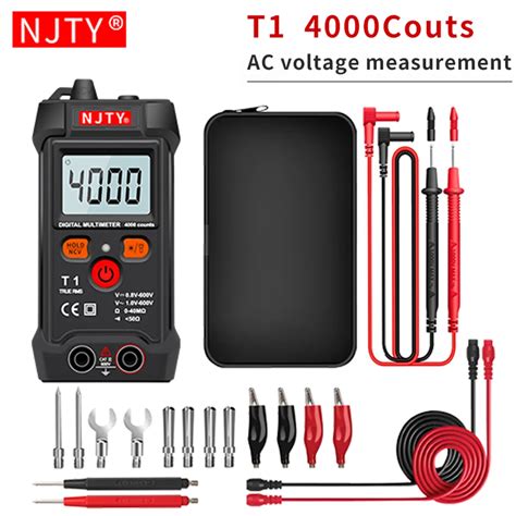 NJTY Mini Mult Metro Digital T1 Rango Autom Tico De 4000 Recuentos TRMS