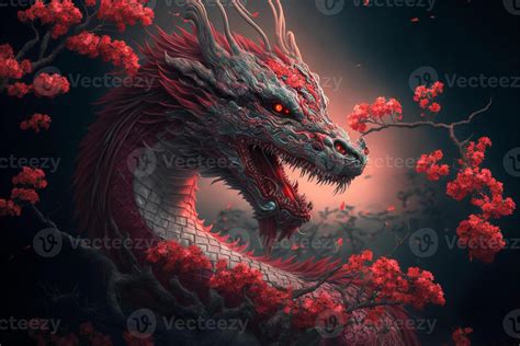 Chinese Dragon Fantasy Background Asian And Eastern Mythological