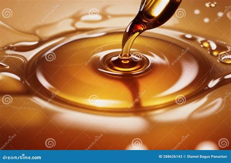 The Honey Liquid Forms Beautiful Waves Stock Illustration