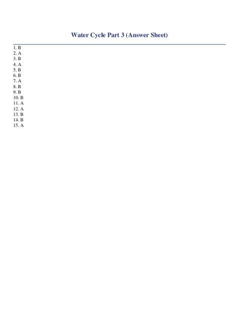 Water Cycle Part 3 Turtle Diary Worksheet