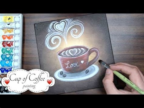 Daily Challenge 45How To Paint A Cup Of Coffee YouTube